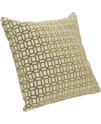 Shop Siscovers Bottega Geometric Decorative Pillow, 20" X 20" In Citron