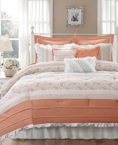 Madison Park Dawn 9-pc. Comforter Set, California King In Coral