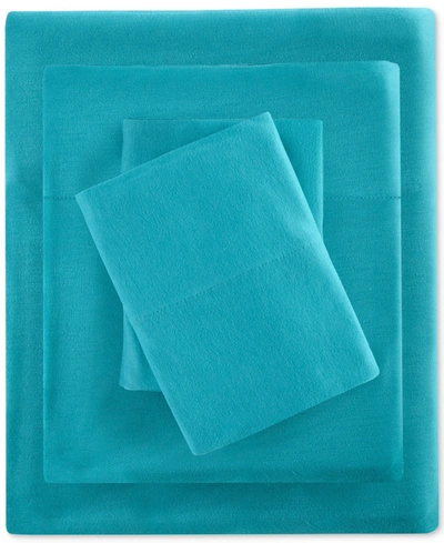 Shop Intelligent Design Jersey-knit Cotton Blend 4-pc. Sheet Set, Full In Teal