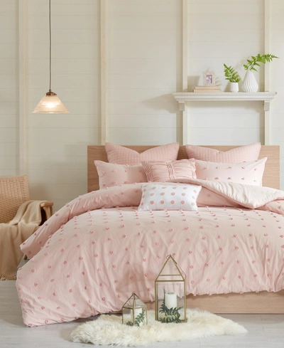 Shop Urban Habitat Brooklyn Jacquard Cotton 7-pc. Duvet Cover Set, King/california King In Pink