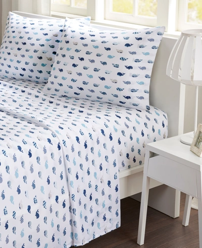 Shop Jla Home Printed4-pc. Sheet Set, Queen Bedding In Blue