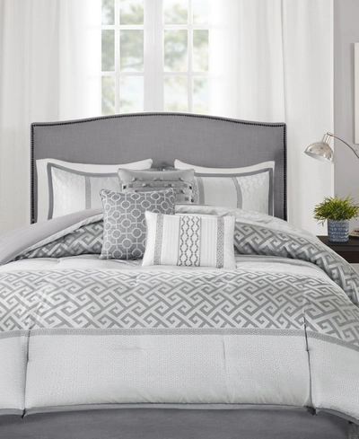 Madison Park Addison 7-pc. King Comforter Set Bedding In Grey