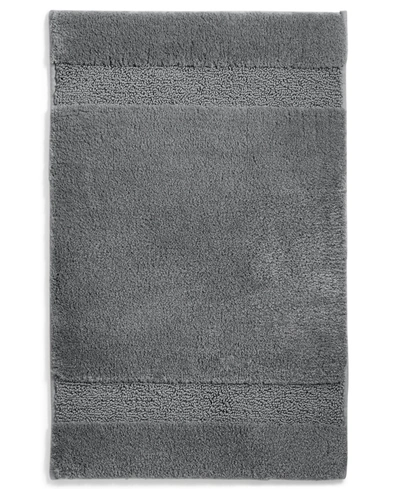 Martha Stewart Collection Spa Super Soft Bath Rug, 17" X 25.5", Exclusively At Macy's In Gunmetal