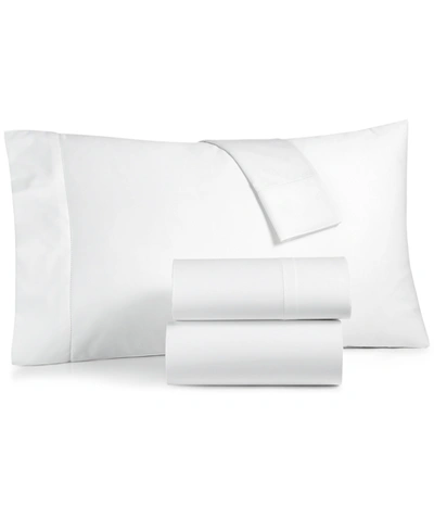 Charter Club Solid 550 Thread Count 100% Cotton 3-pc. Sheet Set, Twin Xl, Exclusively At Macy's In White