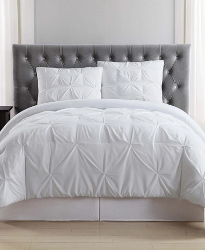 Shop Truly Soft Pleated King Comforter Set In White