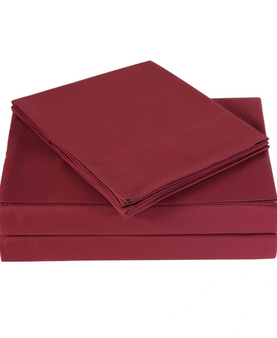 Shop Truly Soft Everyday Twin Sheet Set In Burgundy