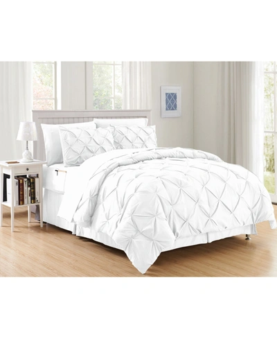 Elegant Comfort Pintuck 8-pc. Comforter Set, Twin/twin Xl In White