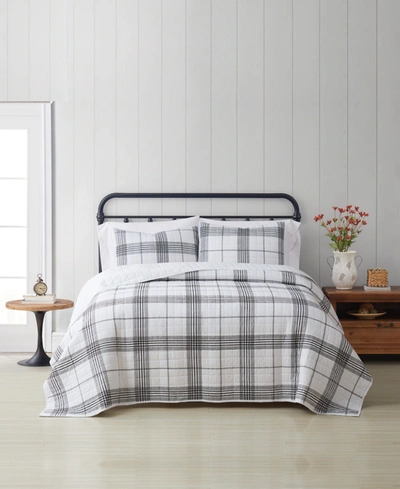 Cottage Classics Plaid 2-piece Quilt Set, Twin/twin Xl In White