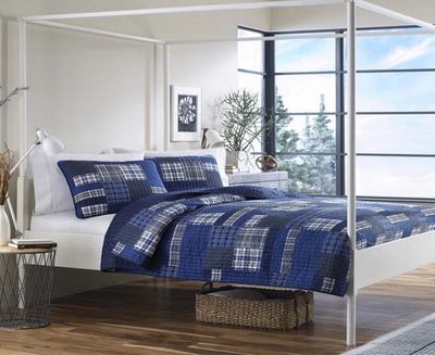 Eddie Bauer Eastmont Reversible 3-pc. Quilt Set, Full/queen In Navy