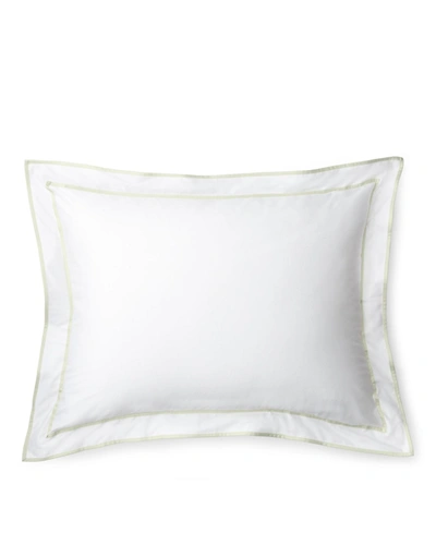 Shop Lauren Ralph Lauren Spencer Sateen Border Decorative Pillow, 12" X 16" Bedding In White Sage