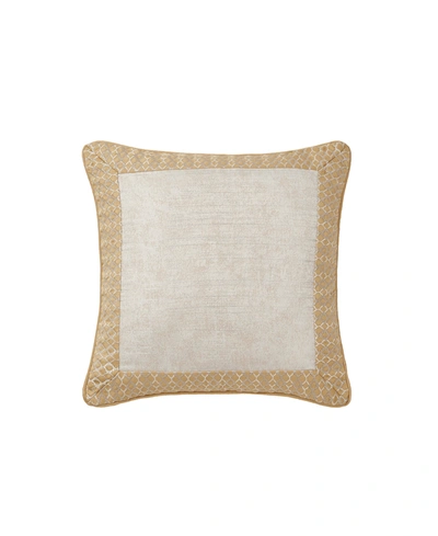 Shop Waterford Closeout! Maia Decorative Pillow, 18" X 18" Bedding In Gold-tone/silver-tone