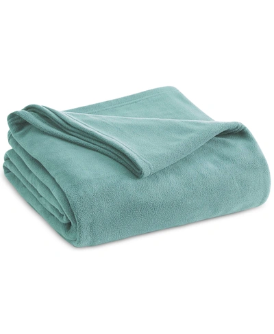 Shop Vellux Brushed Microfleece Twin Blanket In Tourmaline