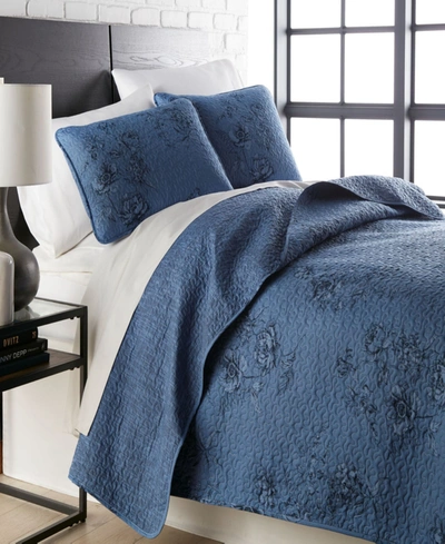 Southshore Fine Linens Harmony Ultra-soft 3-pc. Quilt Set, King In Navy