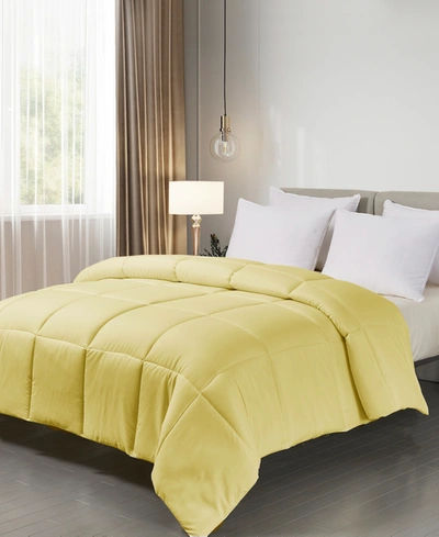 Shop Royal Luxe Color Hypoallergenic Down Alternative Light Warmth Microfiber Comforter, King, Created For Macy's In Yellow