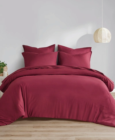 Shop Clean Spaces 7-pc. Full Comforter Set Bedding In Dark Red