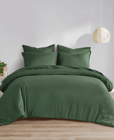 Shop Clean Spaces 7-pc. Full Comforter Set Bedding In Dark Green