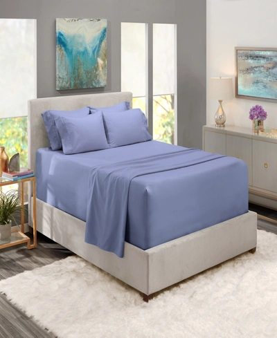 Shop Nestl Bedding Bedding 4 Piece Extra Deep Pocket Bed Sheet Set, Twin Bedding In Steel Blue