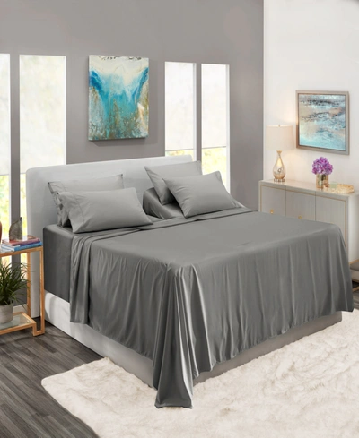 Nestl Bedding Extra Deep Pocket 7-pc. Sheet Set, King Split In Charcoal Gray
