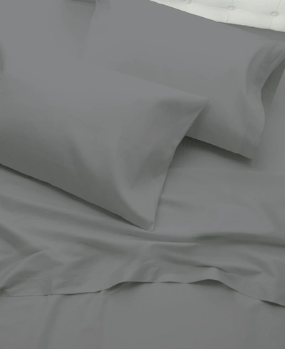 Purity Home 400 Thread Count Cotton Percale 2 Pc Pillowcase Standard In Dark Gray
