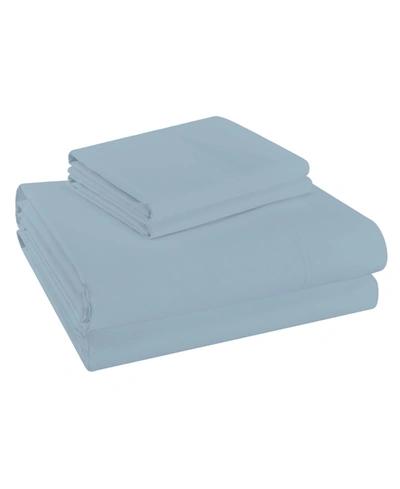 Purity Home 300 Thread Count Brushed Cotton Percale 4-pc. Sheet Set, Full In Aqua