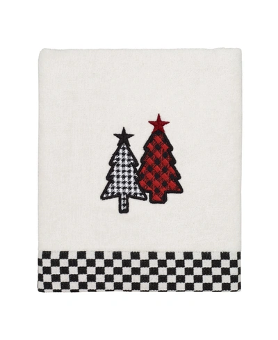 Shop Avanti Tis The Season Holiday Plaid Cotton Hand Towel, 16" X 30" In Linen