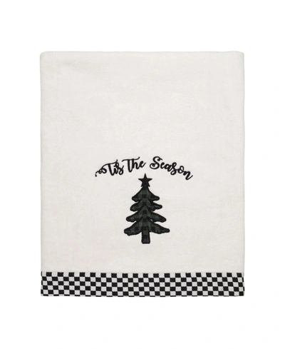 Avanti Tis The Season Holiday Plaid Cotton Bath Towel, 27" X 50" In Linen