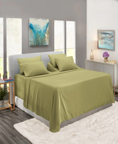 Nestl Bedding Extra Deep Pocket 7-pc. Sheet Set, King Split In Sage Olive Green