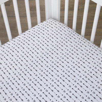 Shop Nojo Little Man Cave Arrows Nursery Fitted Crib Sheet In Ivory