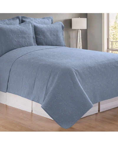 Shop C & F Home Matelasse Coverlet, Full/queen In Colonial Blue