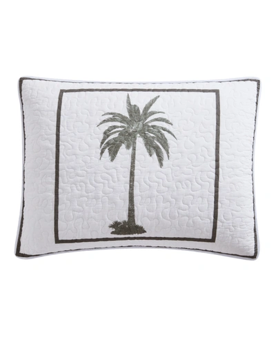Tommy Bahama Home Tommy Bahama Palm Island Cotton Sham, King Bedding In Open Gray