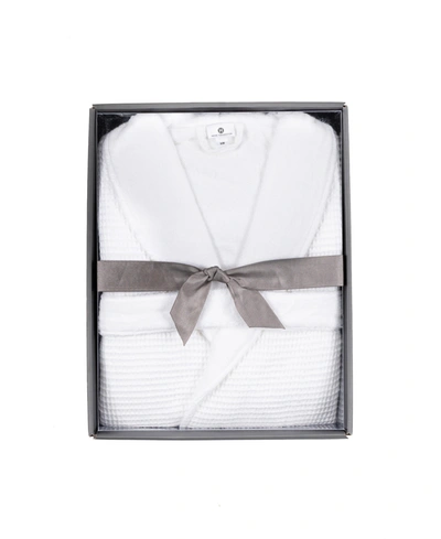 Hotel Collection Cotton Boxed Waffle Textured Bath Robe, Exclusively At Macy's In White