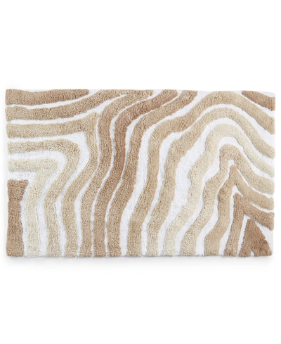 Shop Hotel Collection Sculpted Marble Bath Rug, 22" X 36", Created For Macy's In Sandstone