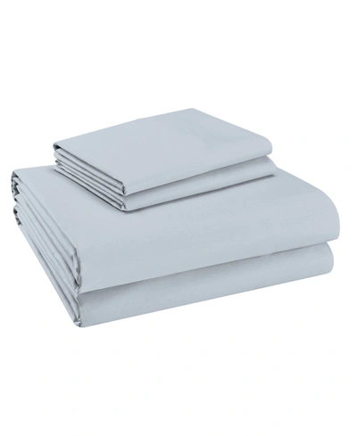 Purity Home 400 Thread Count Cotton Sateen 3 Pc Sheet Set Twin In Light Blue