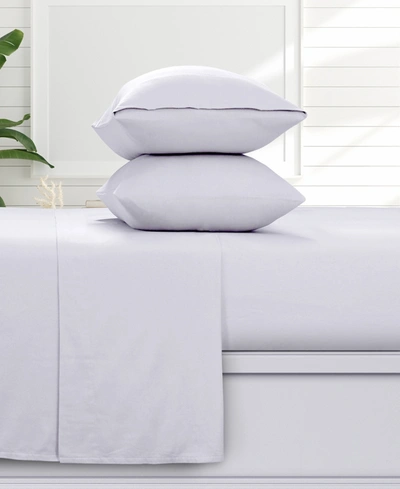 Shop Azores Home Solid 170-gsm Flannel Extra Deep Pocket 4 Piece Sheet Set, Queen In White