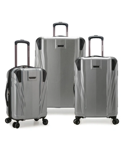 Shop Traveler's Choice Valley Glen Hardside 3 Piece Luggage Set In Silver-tone
