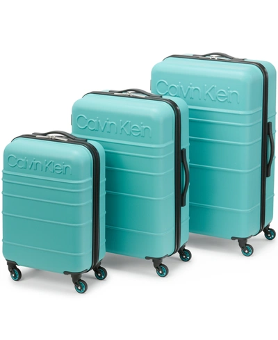 Shop Calvin Klein Fillmore Hard Side Luggage Set, 3 Piece In Turquoise