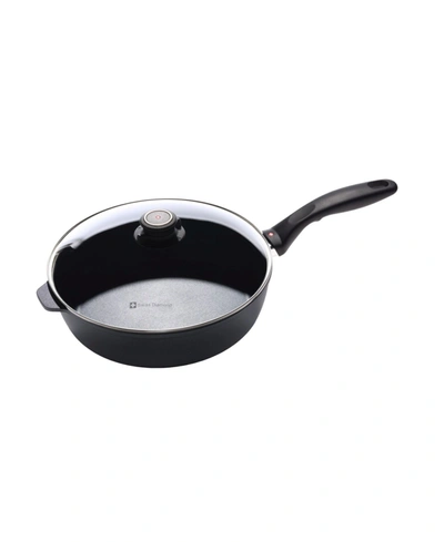 Shop Swiss Diamond Hd Induction Saute Pan With Lid In Black