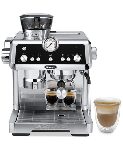 Shop Delonghi La Specialista Prestigio Espresso Machine In Stainless Steel - Chrome