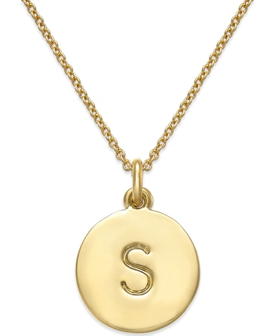 Shop Kate Spade 12k Gold-plated Initials Pendant Necklace, 17" + 3" Extender