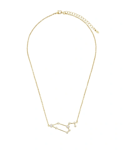 Shop Sterling Forever Women's When Stars Align Leo Constellation Necklace In K Gold Plated