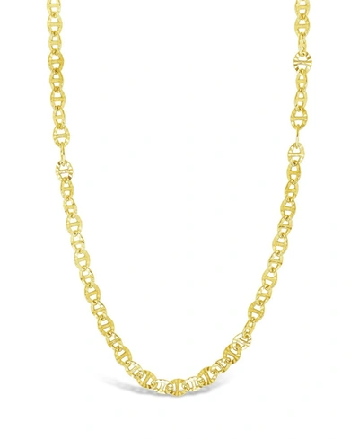Shop Sterling Forever Women's Textured Anchor Chain Necklace In K Gold Plated