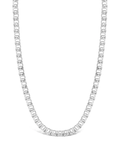Shop Sterling Forever Women's Interlocking Curb Chain Necklace In Silver