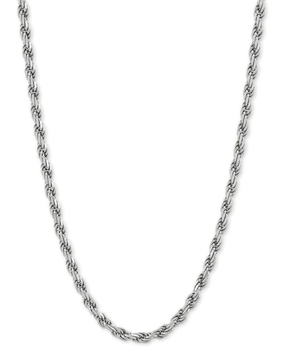 Shop Giani Bernini Rope Link 20" Chain Necklace In Sterling Silver