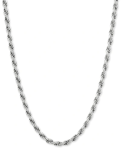 Giani Bernini Rope Link 24" Chain Necklace In Sterling Silver In Silver