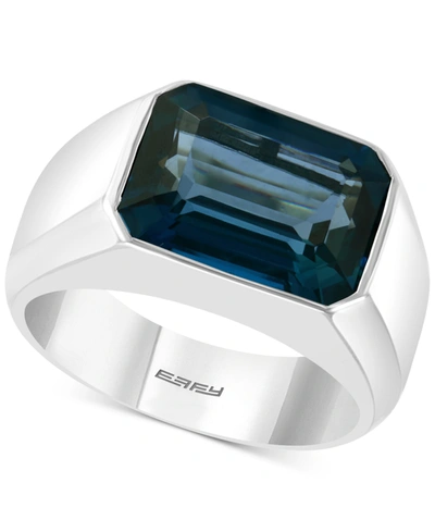 Effy Collection Effy Men's London Blue Topaz Ring (9-1/4 Ct. T.w.) In Sterling Silver In Silver