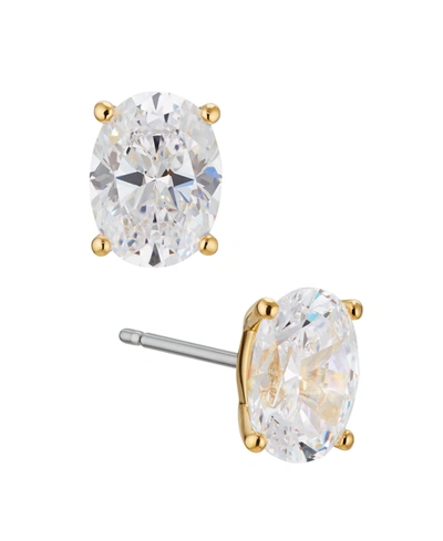 Shop Eliot Danori Oval Cubic Zirconia Earring, Created For Macy's In Gold