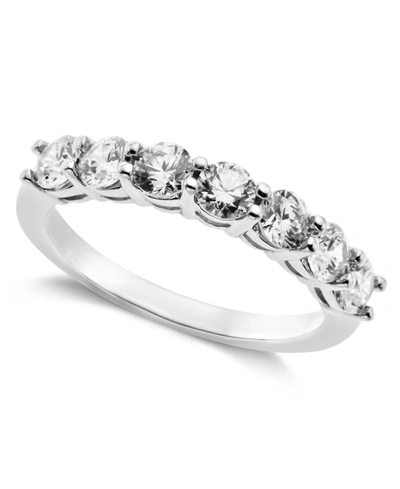 Shop Arabella Sterling Silver Ring, Cubic Zirconia 7-stone Ring (2-1/6 Ct. T.w.)