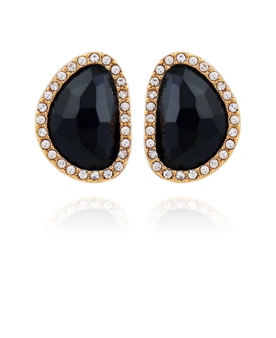 T Tahari Women's Jet Button Stud Earring In Gold
