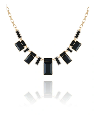 T Tahari Women's Jet And Gold-tone Statement Necklace In Gold