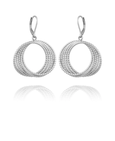 Shop T Tahari Women's Orbital Hoop Earring In Silver